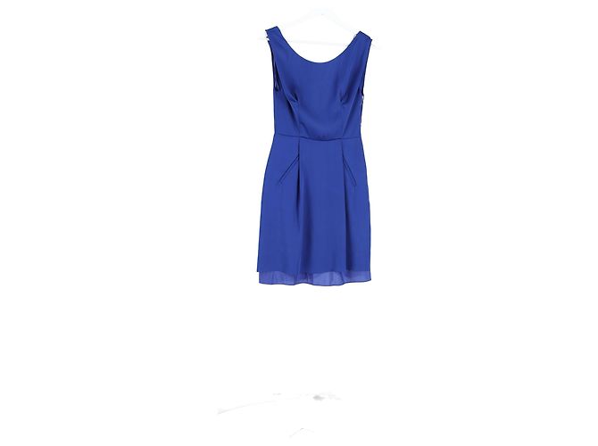 Acne Studios – Betty – Fließendes Minikleid aus Satin aus blauem Polyester - Ansicht 4