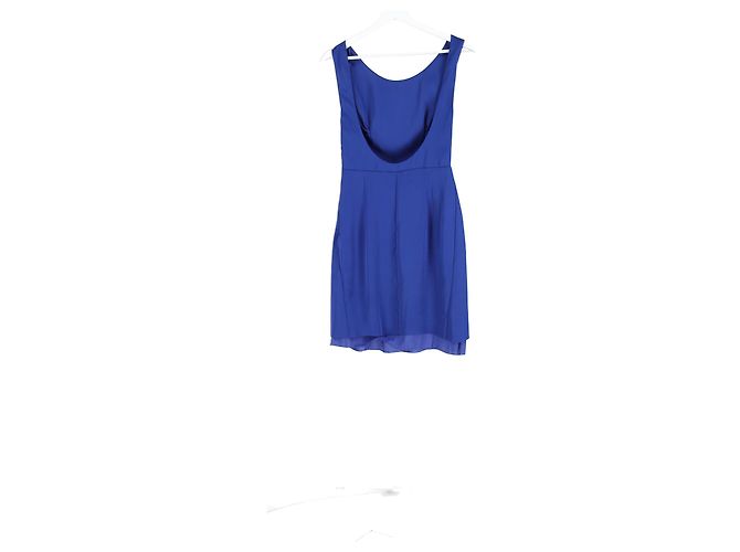 Acne Studios – Betty – Fließendes Minikleid aus Satin aus blauem Polyester - Ansicht 5