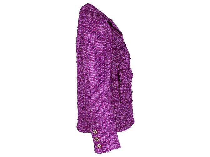 Chanel 2021 Giacca in Tweed Viola Porpora - vista 2