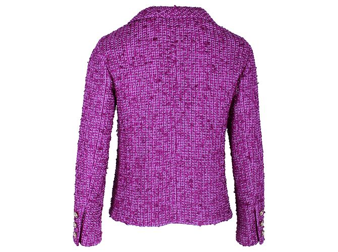 Chanel 2021 Giacca in Tweed Viola Porpora - vista 3