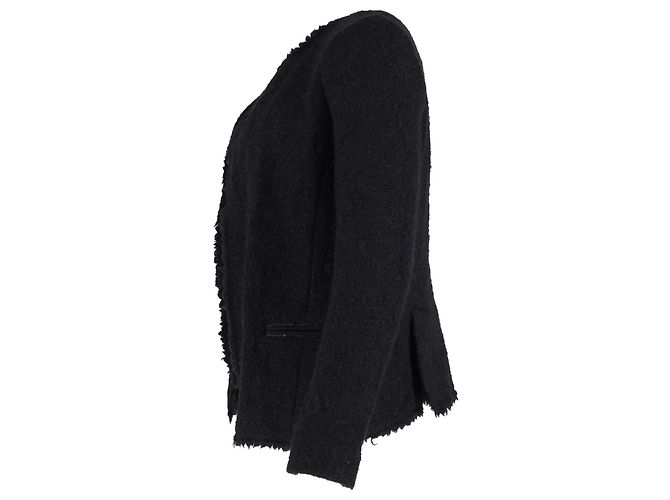 Isabel Marant Open-Front-Jacke aus schwarzer Wolle - Ansicht 2