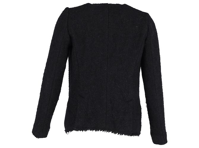 Isabel Marant Open-Front-Jacke aus schwarzer Wolle - Ansicht 3