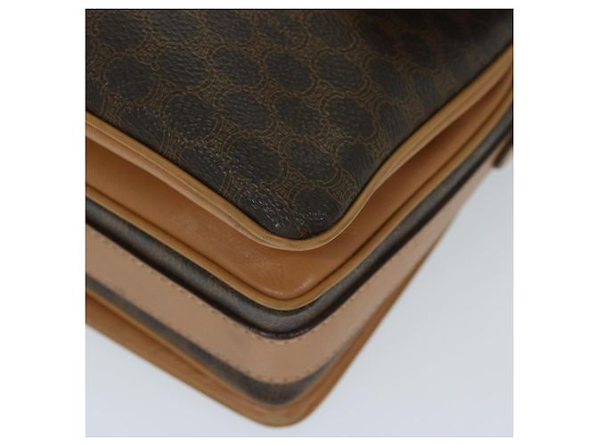 Céline CELINE Borsa a tracolla in tela di macadam PVC Pelle marrone Auth yk11104 - vista 14