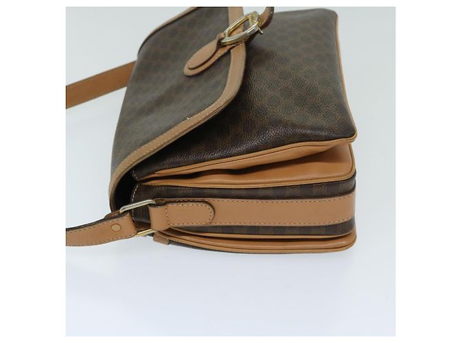 Céline CELINE Borsa a tracolla in tela di macadam PVC Pelle marrone Auth yk11104 - vista 4