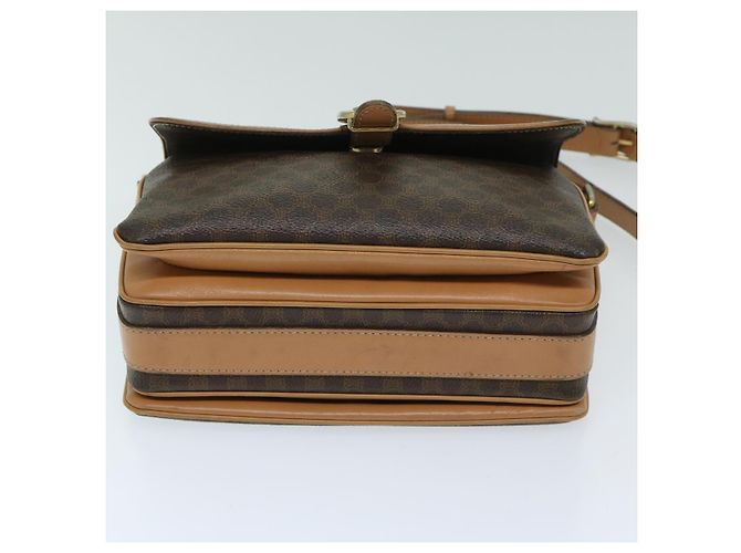 Céline CELINE Borsa a tracolla in tela di macadam PVC Pelle marrone Auth yk11104 - vista 5