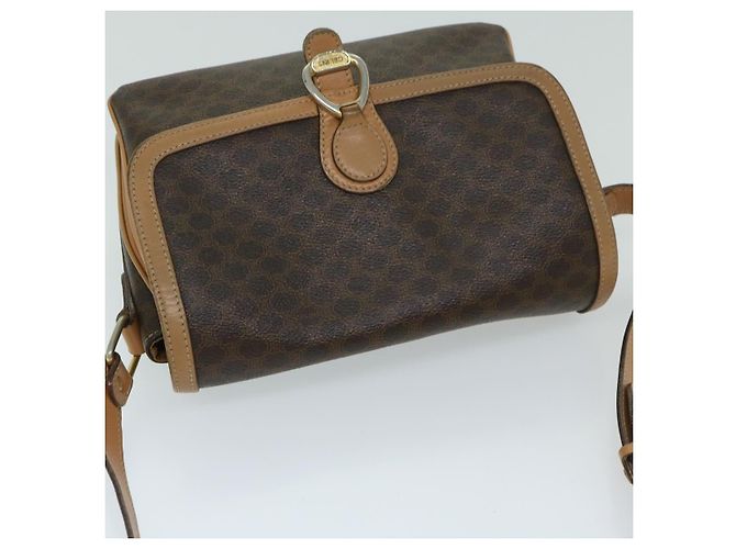 Céline CELINE Borsa a tracolla in tela di macadam PVC Pelle marrone Auth yk11104 - vista 6