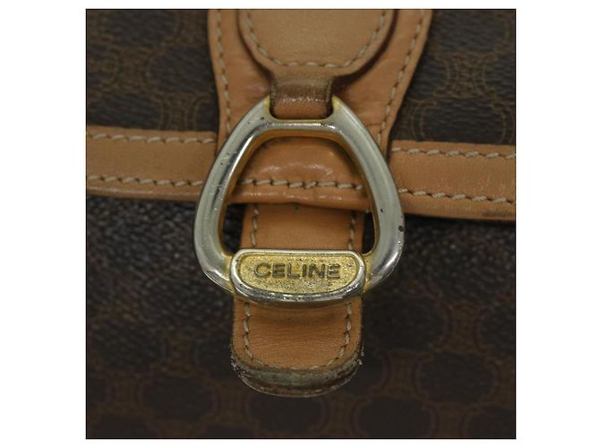 Céline CELINE Borsa a tracolla in tela di macadam PVC Pelle marrone Auth yk11104 - vista 9