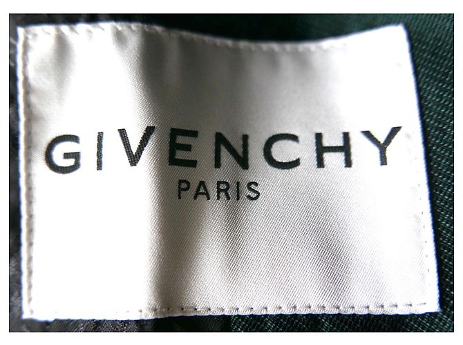 Blazer giacca a clessidra in lana e seta verde bottiglia Givenchy SS20 Verde scuro - vista 12