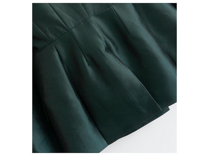 Blazer giacca a clessidra in lana e seta verde bottiglia Givenchy SS20 Verde scuro - vista 8