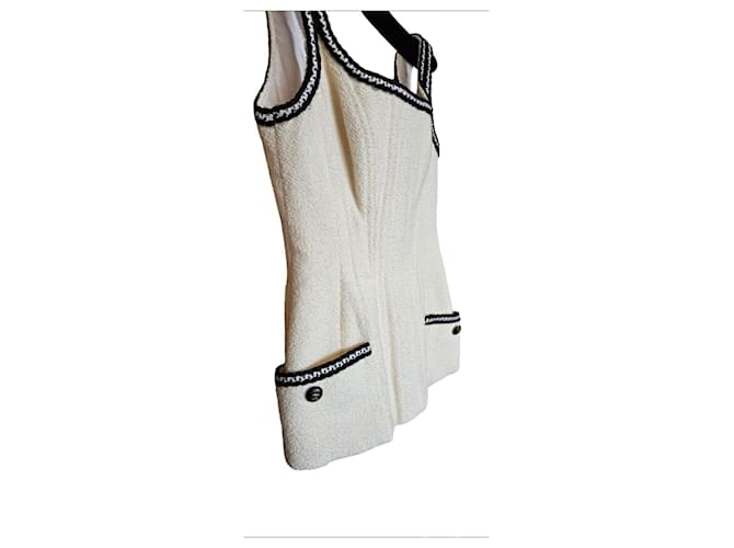 Corset chanel de colección Negro Blanco roto - vista 3