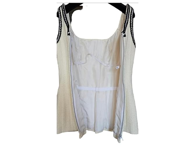 Corset chanel de colección Negro Blanco roto - vista 6