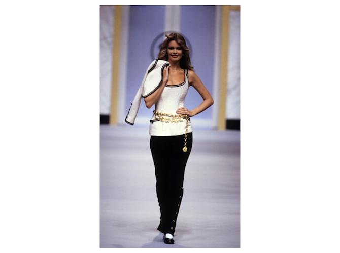 Corset chanel de colección Negro Blanco roto - vista 9
