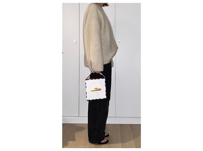Bottega Veneta Daisey Box Marrone Bianco - vista 18