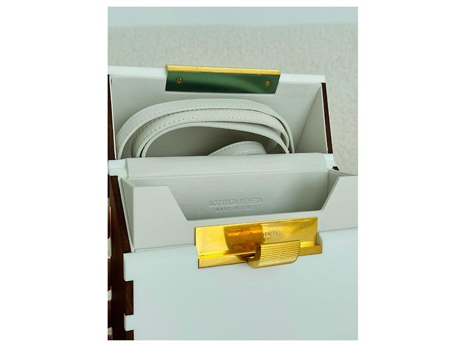 Bottega Veneta Daisey Box Marrone Bianco - vista 6
