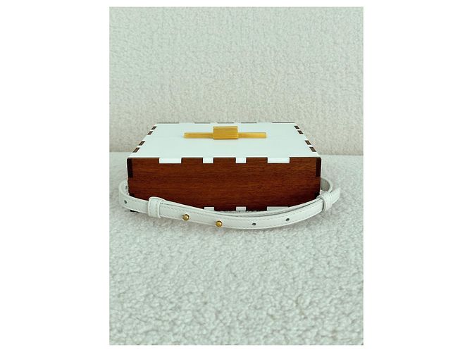 Bottega Veneta Daisey Box Marrone Bianco - vista 8