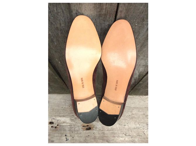 Mocassins Salvatore Ferragamo Gancini daim marron - vue 3