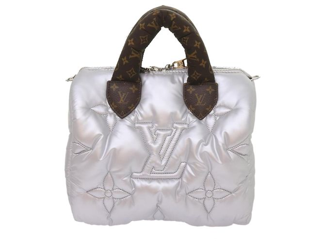 LOUIS VUITTON Linylon Speedy Bandouliere 25 Tasche 2Weise Silber M20973 Auth 68692S - Ansicht 13