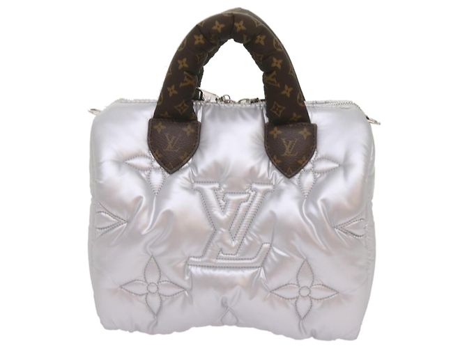 LOUIS VUITTON Linylon Speedy Bandouliere 25 Tasche 2Weise Silber M20973 Auth 68692S - Ansicht 2