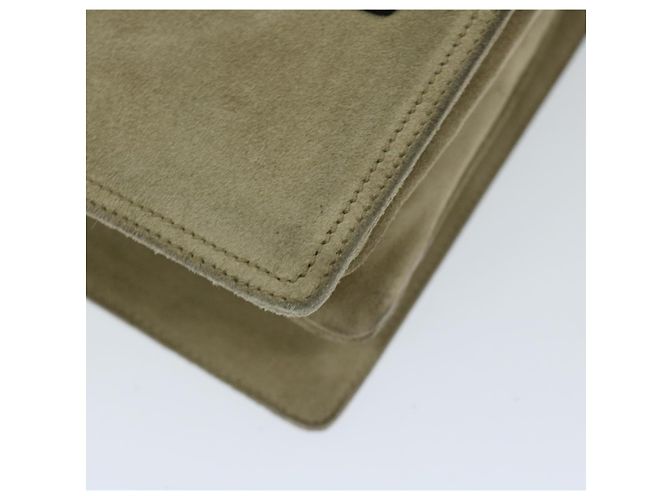 PRADA Borsa A Spalla Camoscio Beige Auth bs12638 - vista 17