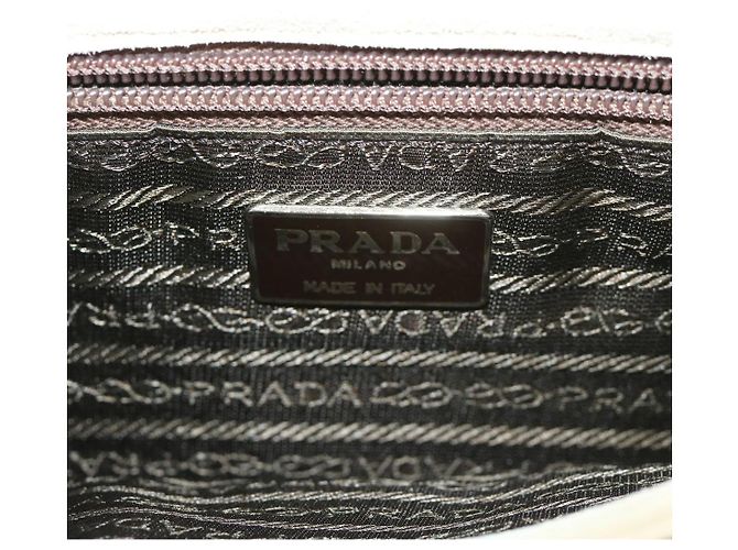 PRADA Borsa A Spalla Camoscio Beige Auth bs12638 - vista 18