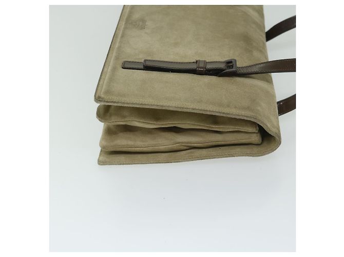 PRADA Borsa A Spalla Camoscio Beige Auth bs12638 - vista 3