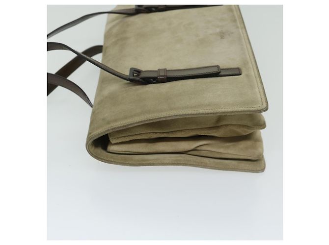 PRADA Borsa A Spalla Camoscio Beige Auth bs12638 - vista 4