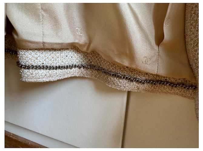 Chanel Jacke Beige Wolle - Ansicht 2