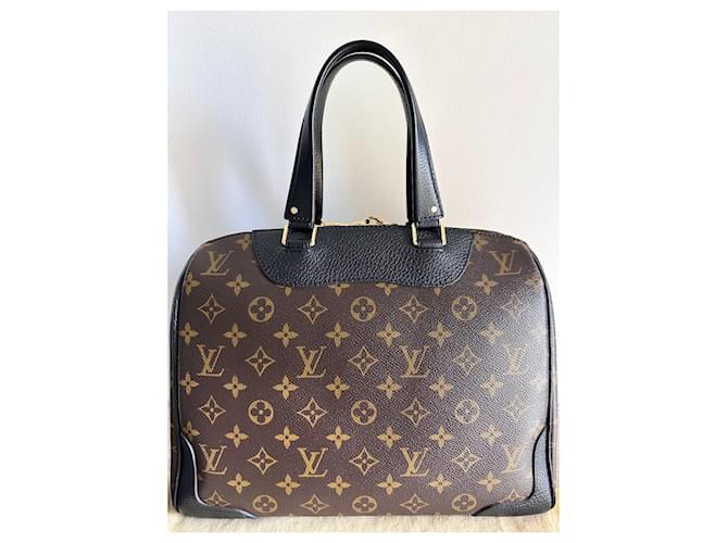 Borsa Louis Vuitton modello Retiro in monogram e pelle nera Marrone - vista 2
