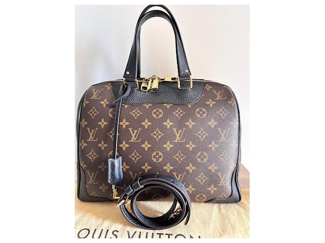 Borsa Louis Vuitton modello Retiro in monogram e pelle nera Marrone - vista 3