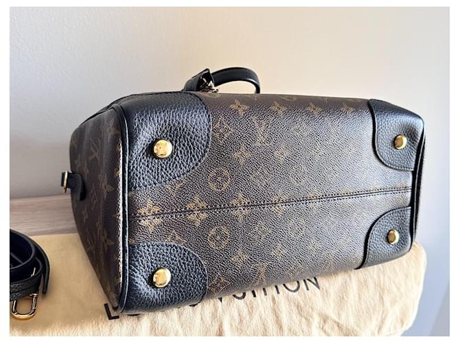 Borsa Louis Vuitton modello Retiro in monogram e pelle nera Marrone - vista 4