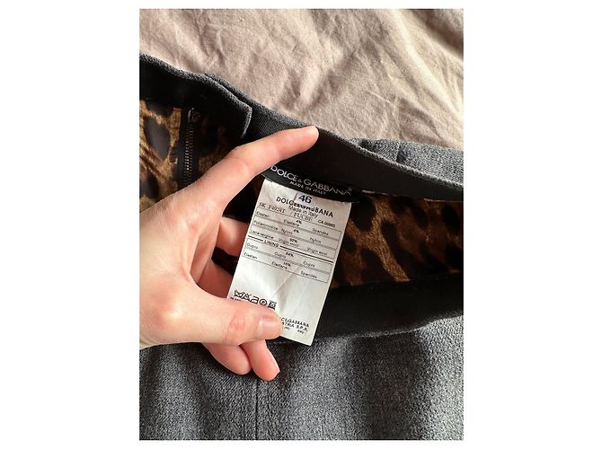 Dolce & Gabbana Falda recta gris D&G T.42 - vista 5