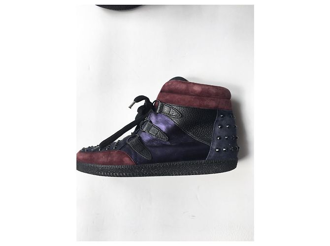 Sandro Baskets albatorock multicouleur daim taille 40 Multicolore - vue 2