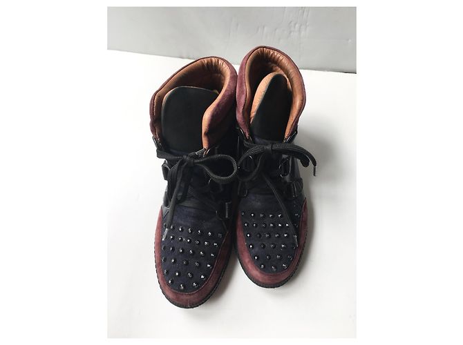 Sandro Baskets albatorock multicouleur daim taille 40 Multicolore - vue 3