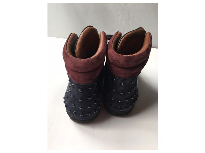 Sandro Baskets albatorock multicouleur daim taille 40 Multicolore - vue 4