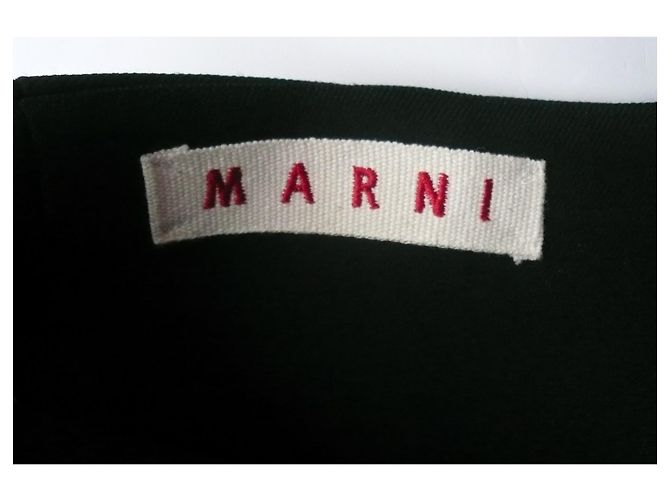 Falda larga negra MARNI magnífica T46 ITALIANA buen estado Negro - vista 4