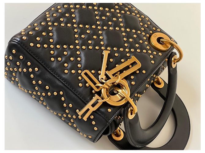 Mini Lady Dior bestückt schwarz - Ansicht 4