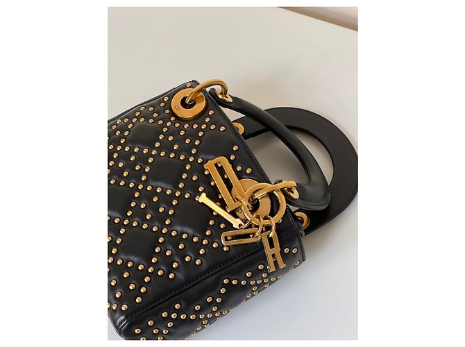 Mini Lady Dior bestückt schwarz - Ansicht 5