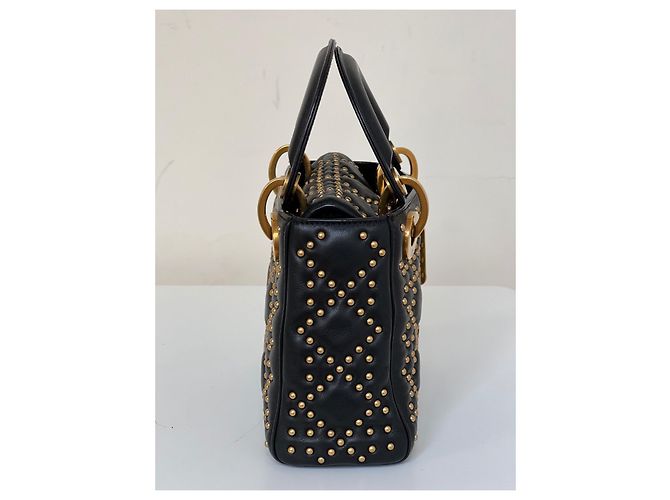 Mini Lady Dior bestückt schwarz - Ansicht 7