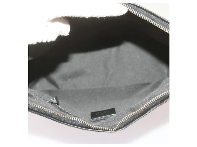 Gucci Borsa a tracolla in tela GG nera 001 3766 2123 auth 68595 Nero - vista 11