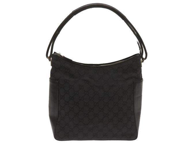 Gucci Borsa a tracolla in tela GG nera 001 3766 2123 auth 68595 Nero - vista 13