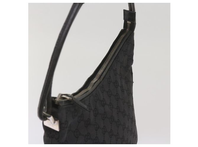 Gucci Borsa a tracolla in tela GG nera 001 3766 2123 auth 68595 Nero - vista 7