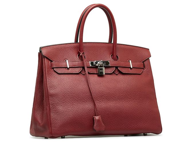 Birkin Hermès HERMES Handbags Timeless/classique Red - view 2