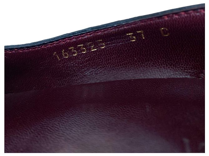 Décolleté Gucci in pelle nera con fiocco e punta aperta 37C Nero - vista 10