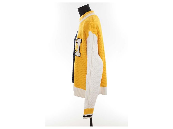 Tommy Hilfiger Suéter de algodón amarillo - vista 3