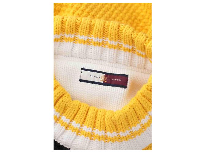 Tommy Hilfiger Suéter de algodón amarillo - vista 5