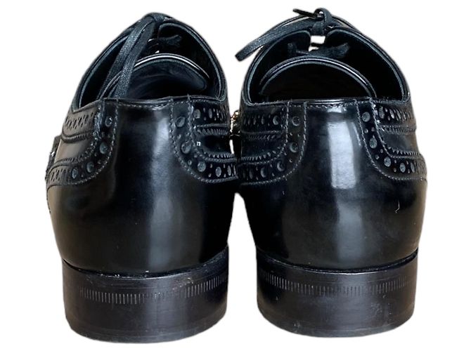Dolce & Gabbana Oxford in pelle nera con borchie Nero - vista 9