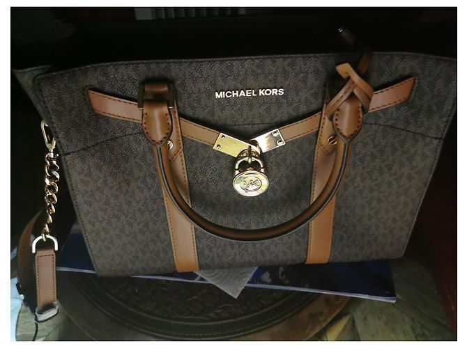 Borsa Michael Kors Hamilton in pelle marrone - vista 5
