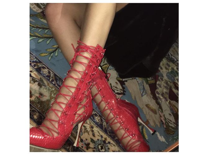 Autre Marque Botas de serpiente roja Liudmila Drury Lane - vista 12