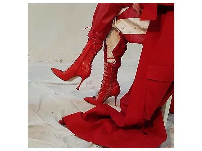 Autre Marque Botas de serpiente roja Liudmila Drury Lane - vista 13