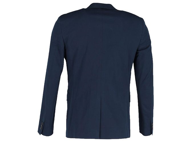 Theory Single-Breasted Blazer in Navy Blue Polyester - view 3
